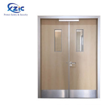 Wood grain steel fire proof commercial entry door strong hospital room doors standard size